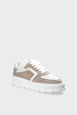CPH332 Leather Mix Greige/white