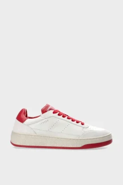 CPH27 Leather Mix White/red