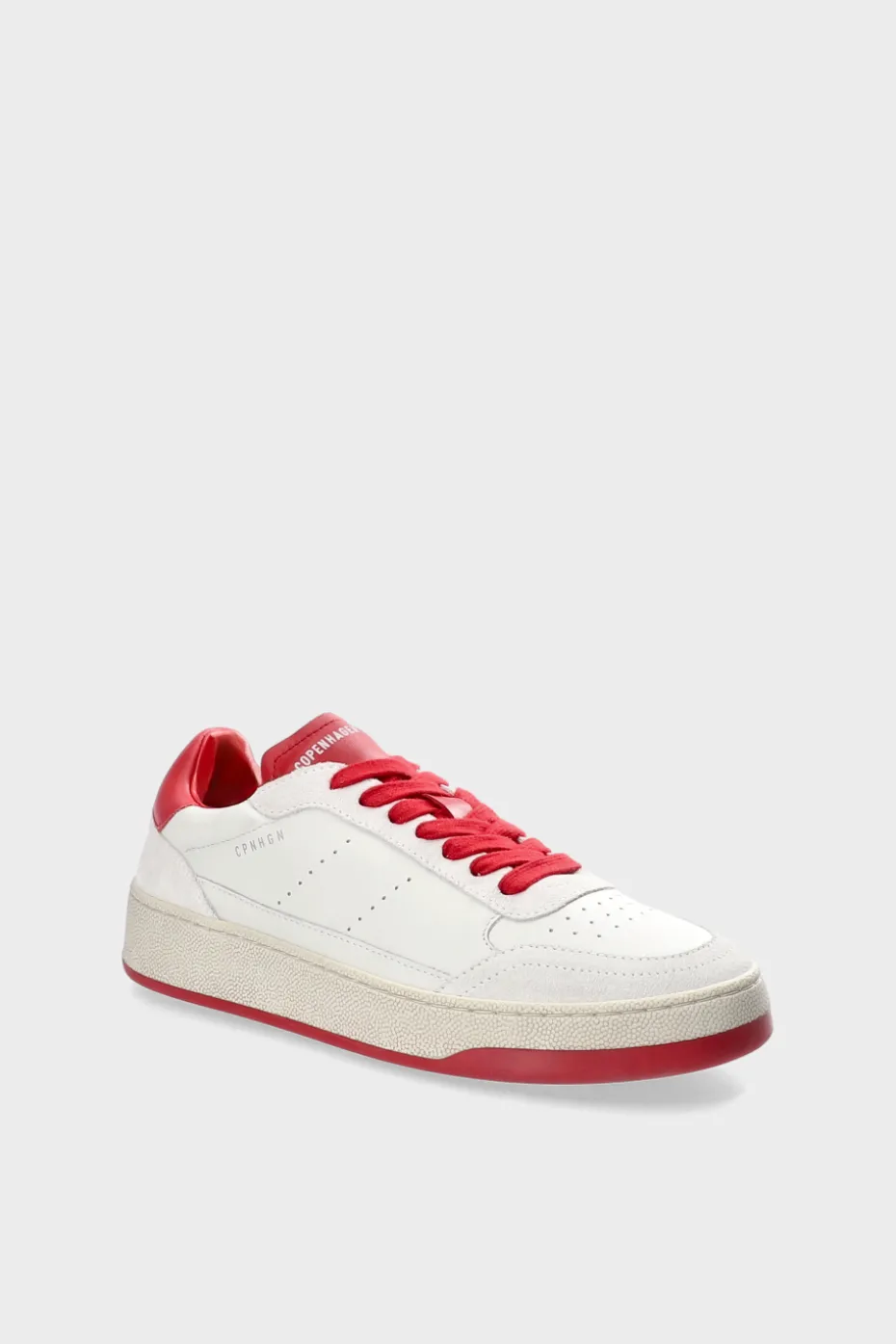 CPH27 Leather Mix White/red