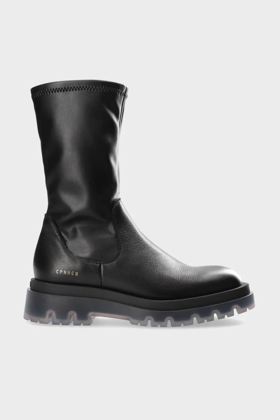 CPH1006 Leather/vegan Stretch Black/clear