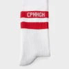 CPH SOCKS 3 Cotton Blend White/red