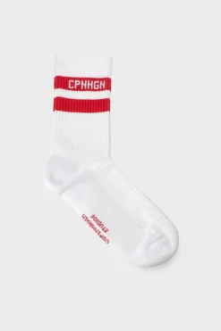CPH SOCKS 3 Cotton Blend White/red